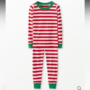 Hanna Andersson Red Striped Christmas Long Johns Unisex 75 12-18 Mos Christmas